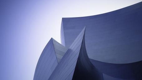Sleek Architectural Forms in Tranquil Hues wallpaper