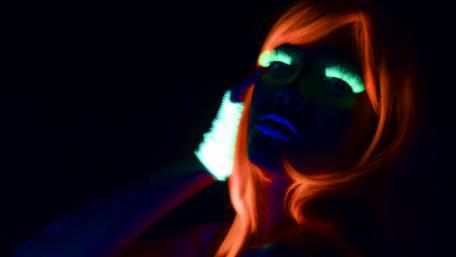 Neon Dreams in Darkness wallpaper