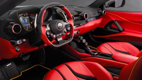 Sleek Red Interior Design for Luxury Cars wallpaper