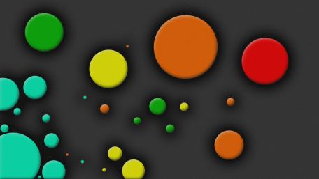 Vibrant Minimalist Bubble Art Design wallpaper