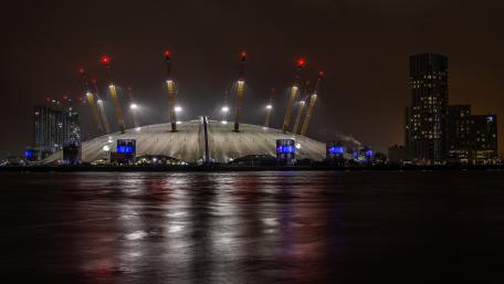 Stunning Night View of City Landmark wallpaper