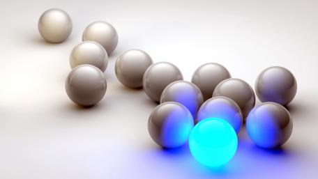 Intriguing Glowing Sphere Amongst Pearls wallpaper