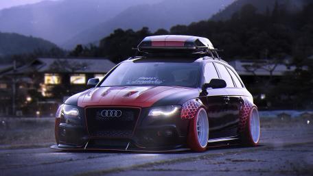 Stylish Audi in a Scenic Setting wallpaper