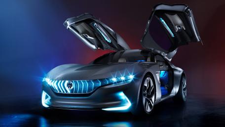 Futuristic Car Design with Dynamic Lighting Effects wallpaper