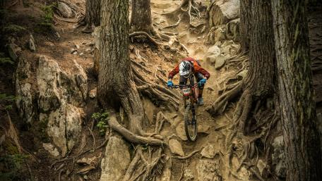 Challenging Mountain Bike Trail Adventure wallpaper