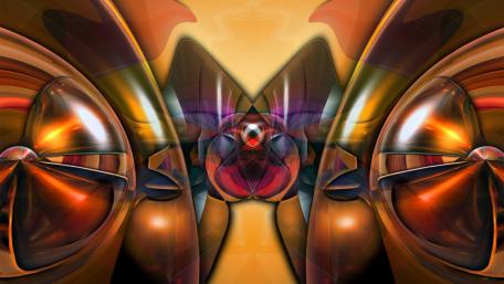 Vibrant Fractal Symphony of Colors and Shapes wallpaper