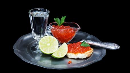Gourmet Delights on a Silver Platter wallpaper