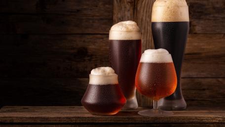 Refreshing Craft Beer Collection Displayed Creatively wallpaper