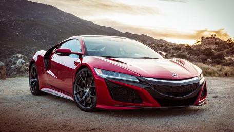Sleek Red Sports Car at Dusk Mood wallpaper