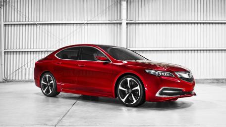 Sleek Sophistication of a Red Sports Sedan wallpaper