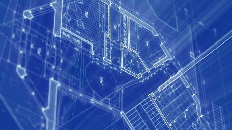 Blueprint Dreams in Abstract Design wallpaper