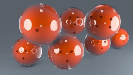Dragon Orbs and Starry Reflections wallpaper