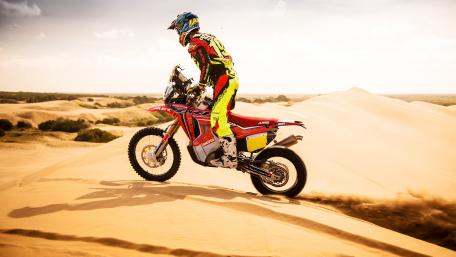 Desert Dunes Adventure with Motorbike wallpaper