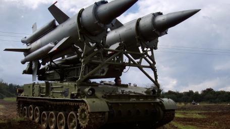 Powerful Military Missile Launcher on the Move wallpaper