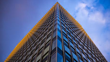 Modern Architecture Against a Bright Sky wallpaper