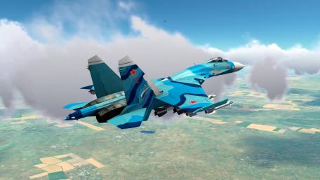 Fierce Blue Skies of Military Might wallpaper