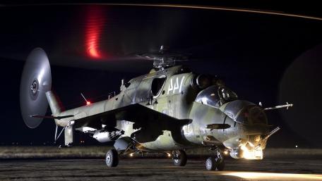 Powerful Night Operations Helicopter Wallpaper wallpaper