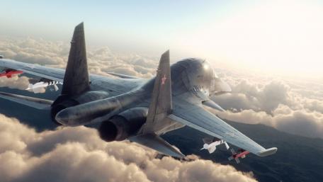 Fighter Jet Above the Clouds wallpaper