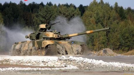 Powerful Tank in Action wallpaper