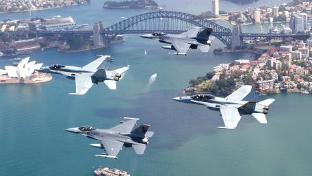 Military Jets Over Sydney's Iconic Skyline wallpaper