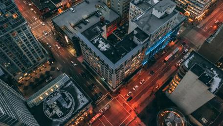 Urban Cityscape at Nighttime wallpaper