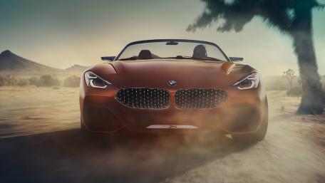 Sleek BMW Z4 Convertible in a Desert Landscape wallpaper