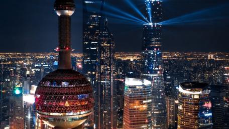 Vibrant City Lights at Night wallpaper