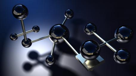 Molecular Abstract in 3D Artistry wallpaper