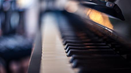Elegant Piano Keys Captured in Soft Light wallpaper