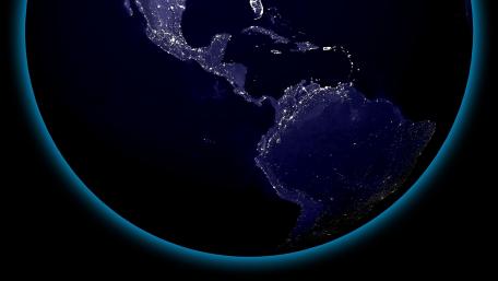 South & Central America's City Lights at Night wallpaper