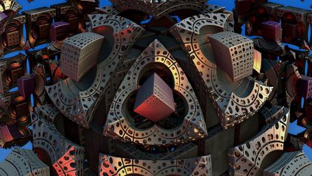 Intricate Metallic Geometries for Your Space wallpaper