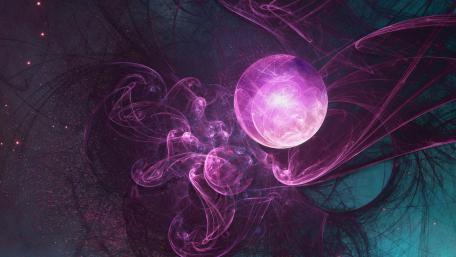 Bright purple sphere wallpaper