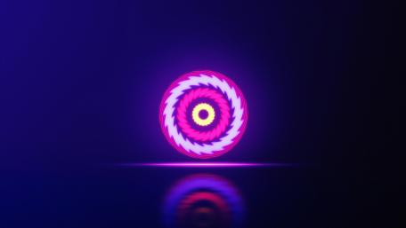 Neon sphere wallpaper