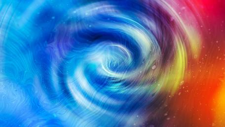 Vibrant Swirl of Colorful Waves in Motion wallpaper