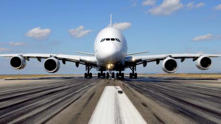 Majestic Airplane Ready for Takeoff wallpaper