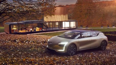 Sleek Renault Dream Car in Autumn Landscape wallpaper