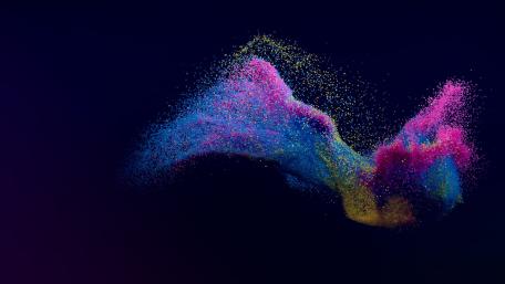 Explosion of Colorful Vibrancy in Abstract Motion wallpaper
