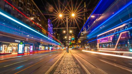 Vibrant Night City Lights wallpaper