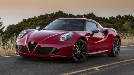 Sleek Alfa Romeo 4C on a Scenic Road wallpaper
