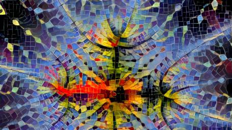 Vibrant Digital Fractal Art Composition wallpaper