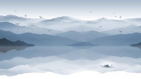 Ink landscape painting wallpaper