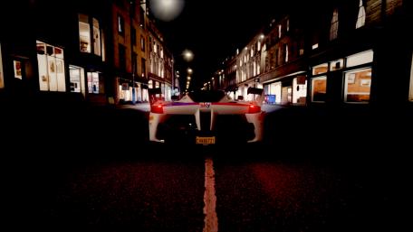 Dream Car in City Lights at Night wallpaper