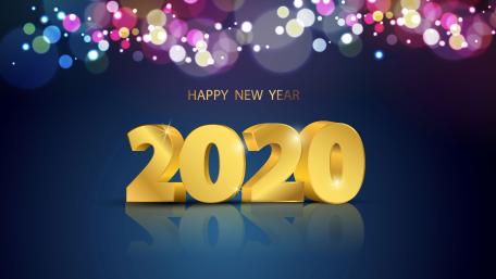 Shimmering Celebration of the New Year 2020 wallpaper