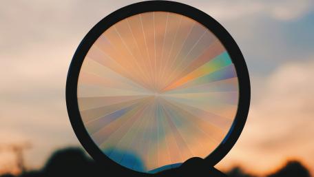 Prismatic Reflections in Sunset Hues wallpaper