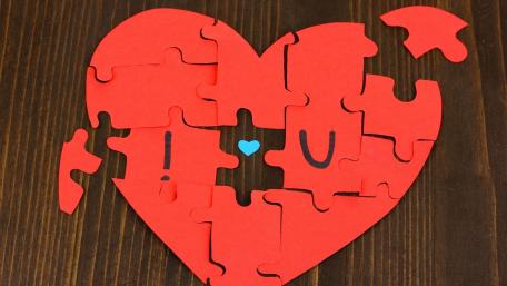 Heartfelt Puzzle of Love Memories wallpaper