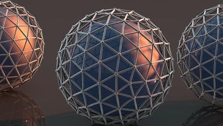 Geometric Elegance in 3D Spheres wallpaper