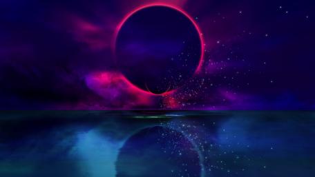 Celestial Reflections in a Distant World wallpaper