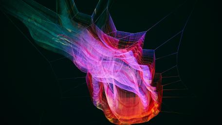 Vibrant Abstract Hand Gesture Wallpaper wallpaper