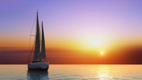 Serene Sunset Over Calm Waters wallpaper