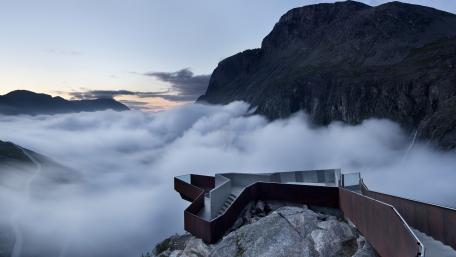 Ethereal View Over Misty Mountains wallpaper